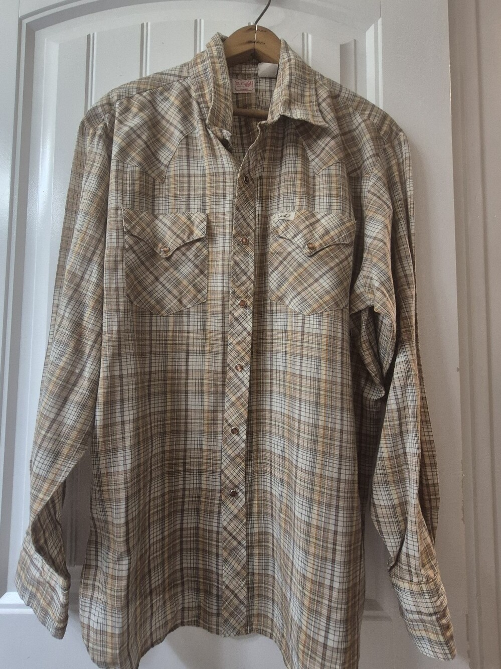 Mens Vintage GwG Western Pearl Snap Button Down Size XL